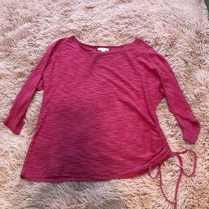 EUC NY and Co Pink 3/4 sleeve top size L